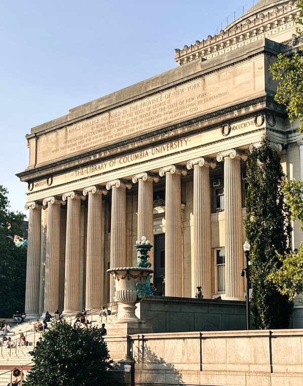 Columbia University library columns and steps
